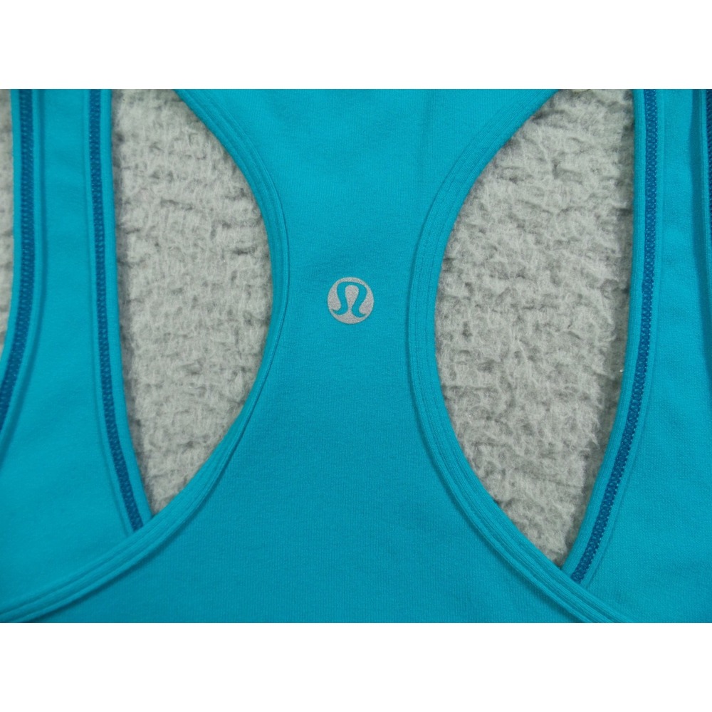 Lululemon Top Womens Size 6 Blue Solid Tank Pullover Racerback Stretch Yoga - Picture 7 of 10